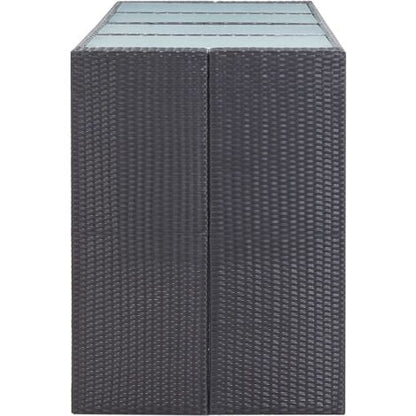 Conjunto de Bar para Jardín 9 Piezas  Mesa Alta y Sillas de Ratán Sintético para Exterior